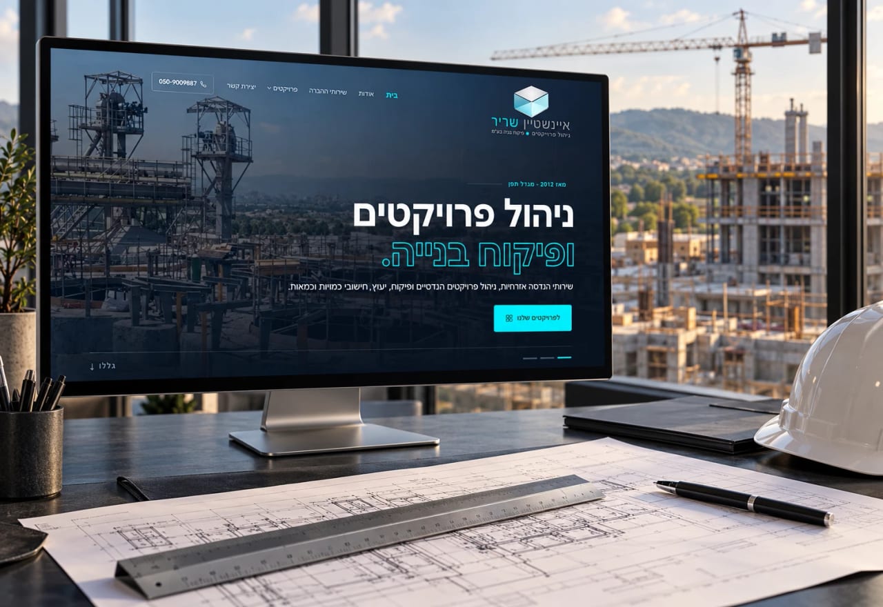אתר תדמית איינשטיין שריר ניהול פרויקטים ופיקוח בנייה